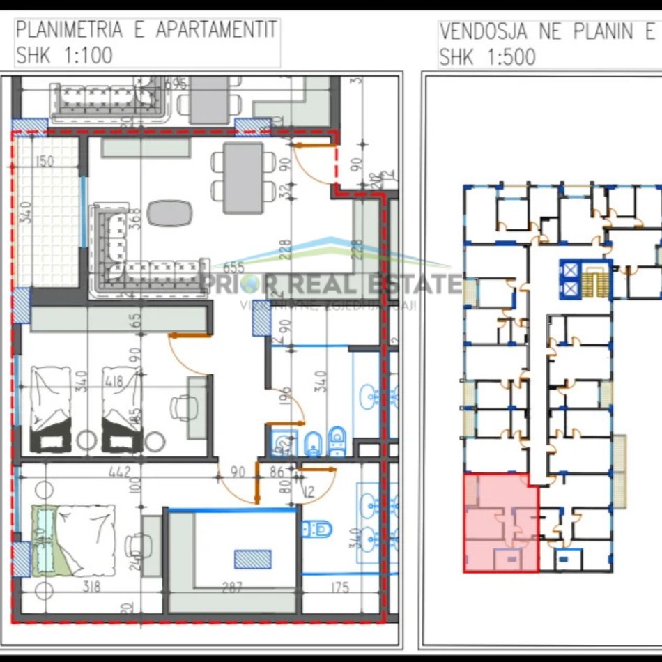 Tirane, shitet apartament 2+1 Kati 3, 107 m² 123.000 € (Paskuqan)