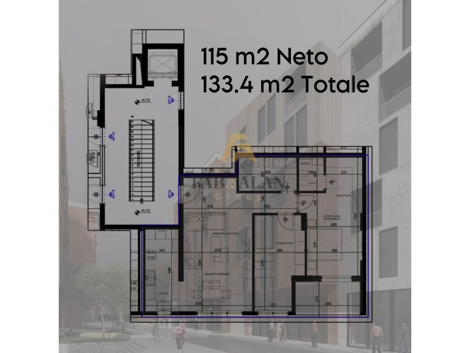 Tirane, shitet apartament 2+1+2 Kati 4, 133 m² 200.000 € (Restorant Xibraku)