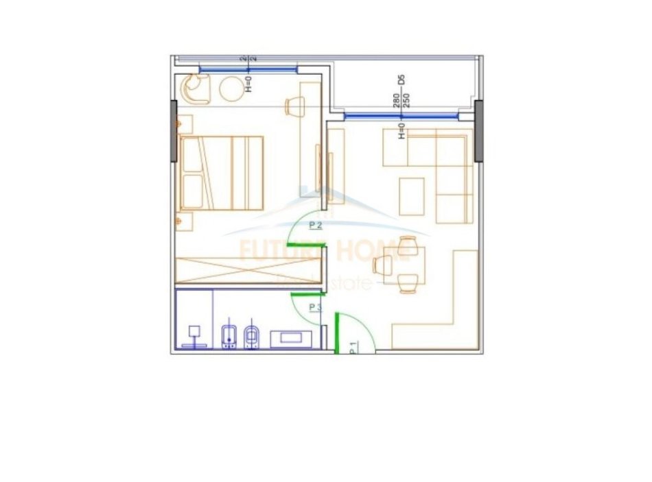 Golem, shitet apartament 1+1 Kati 2, 66 m² 80.280 € (Golem)
