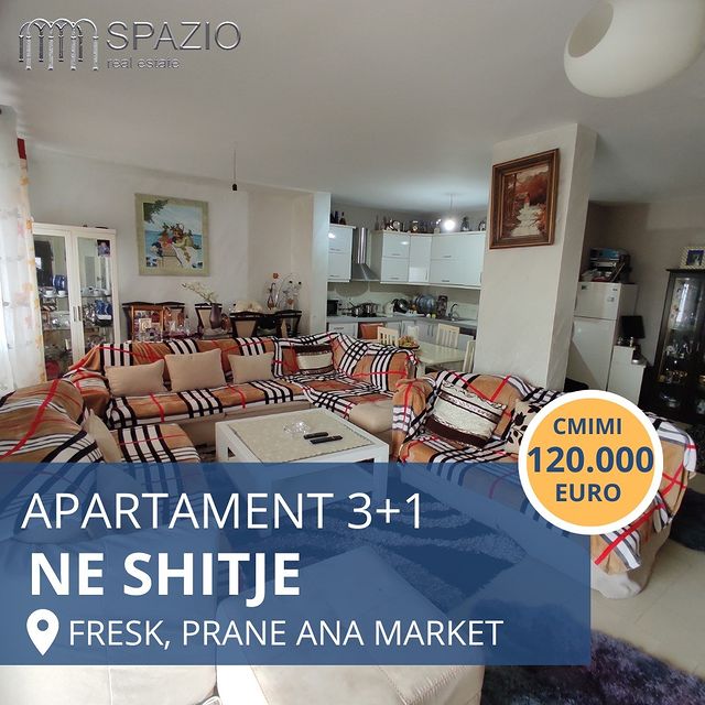 Tirane, shitet apartament 3+1+BLK Kati 6, 162 m² 120.000 Euro (Fresk)