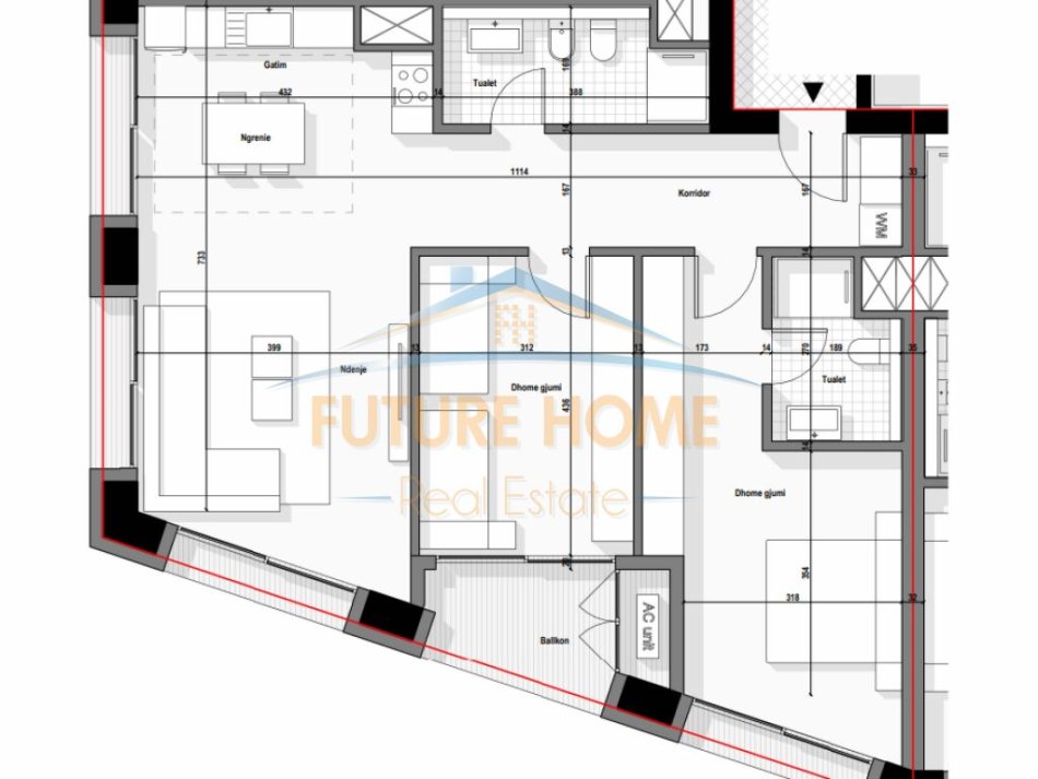 Tirane, shitet apartament 2+1+Ballkon Kati 18, 141 m² 353.000 € (Bulevardi i Ri)
