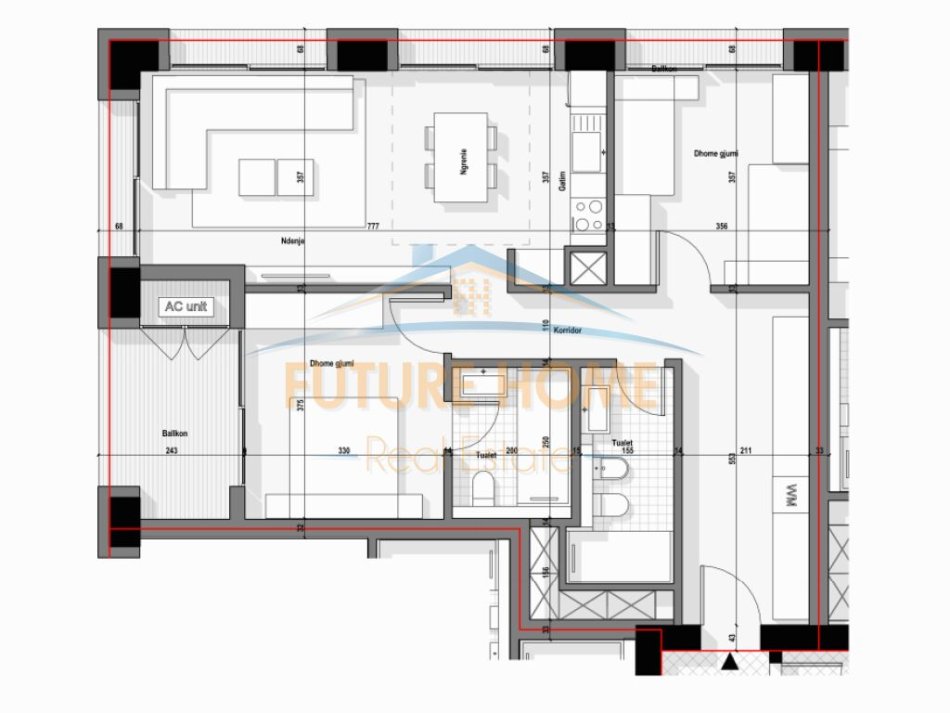 Tirane, shitet apartament 2+1+Ballkon Kati 7, 132 m² 278.000 € (Bulevardi i Ri)