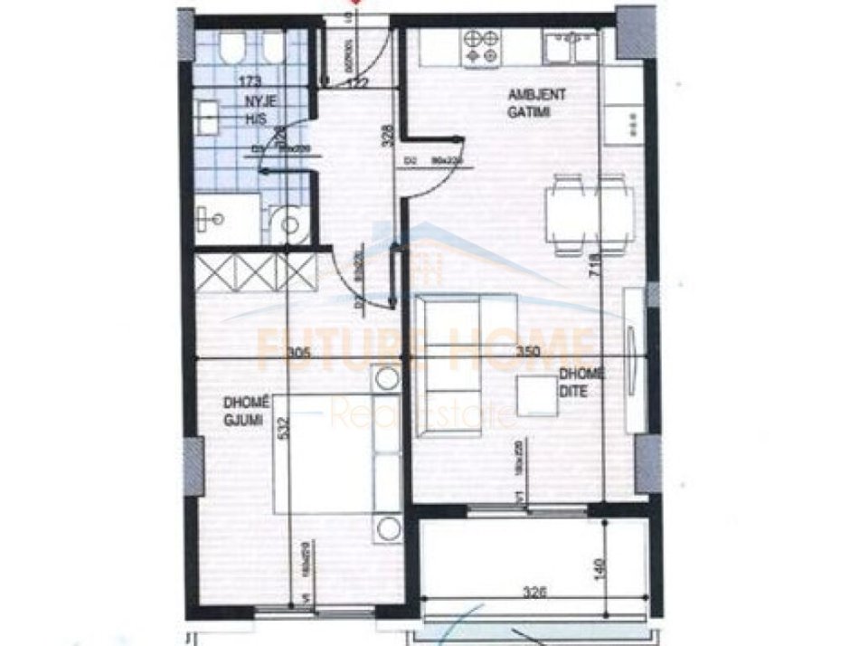 Tirane, shitet apartament 1+1 Kati 7, 78 m² 109.312 € (Fusha e Aviacionit)
