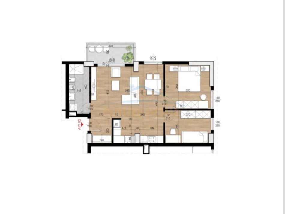 Tirane, shitet apartament 2+1 Kati 11, 91 m² 137.000 € (Fusha e Aviacionit)