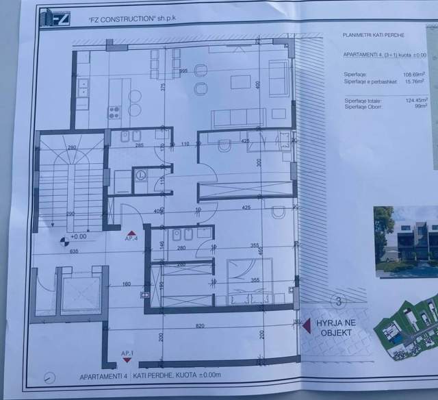 Tirane, shitet apartament 2+1+A+BLK Kati 1, 223 m² 385.000 Euro (UNAZA E MADHE)