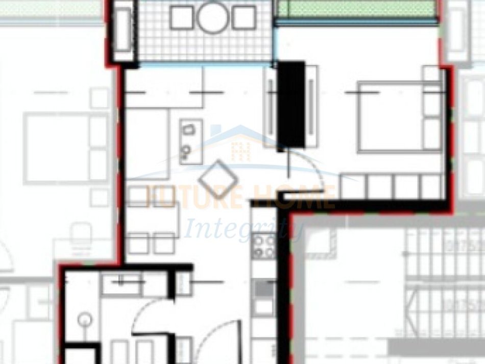 Tirane, shitet apartament 1+1 Kati 19, 65 m² 125.000 € (Rezidenca Lion Park II)