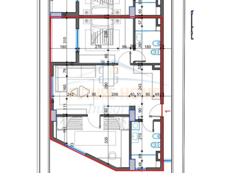 Tirane, shitet apartament 2+1 Kati 1, 94 m² 94.640 € (Diamon Hill, Paskuqan)