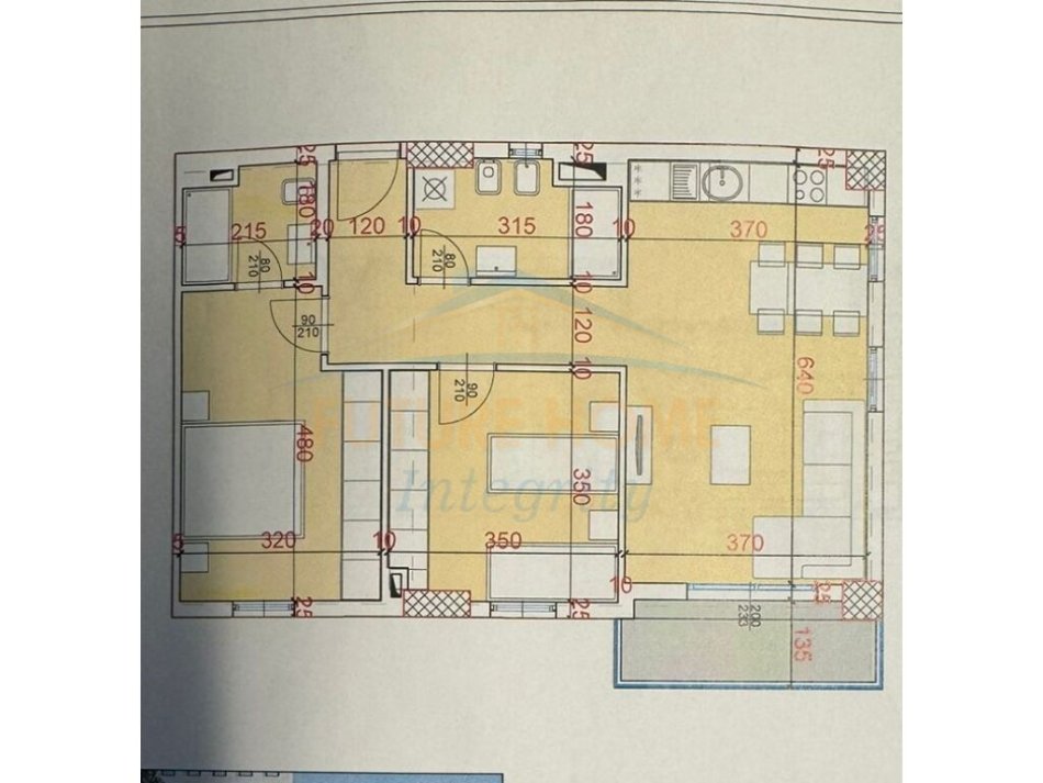 Tirane, shitet apartament 2+1 Kati 7, 83 m² 193.700 € (Porcelan Rezidenca Erli)