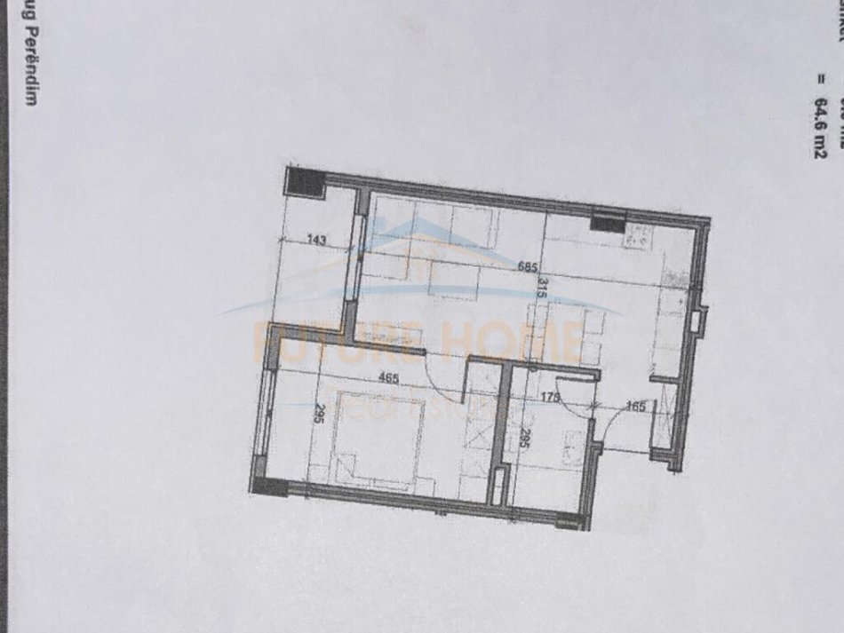 Tirane, shitet apartament 1+1 Kati 2, 65 m² 64.400 € (Paskuqan)