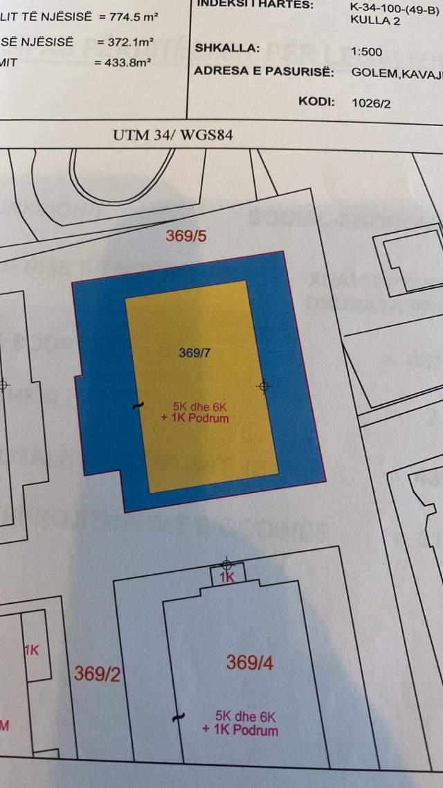 Durres, jepet me qera ambjent biznesi Kati -1, 500 m² 15.000 Euro