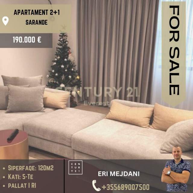 Sarande, shitet apartament 2+1 Kati 2, 120 m² 190.000 Euro (Rruga ''Adem Sheme'')