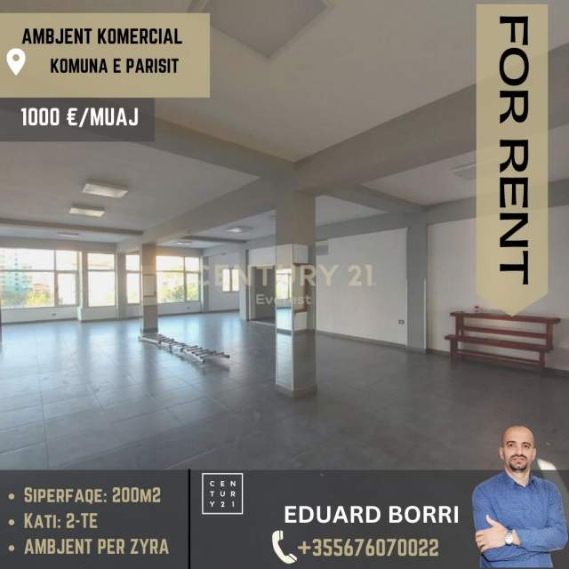 Tirane, jepet me qera ambjent biznesi Kati 2, 200 m² 1.000 Euro (Komuna e Parisit)