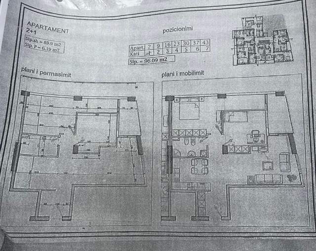 Tirane, shitet apartament 2+1+A+BLK Kati 7, 96 m² 82.000 Euro (Rruga Stefan Shundi)