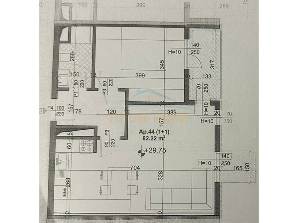 Tirane, shitet 1+1+Ballkon Kati 8, 82 m² 115.100 € (simon gjoni)