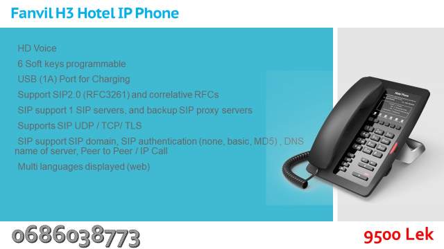 Hotel IP Phone H3 9.500 Leke