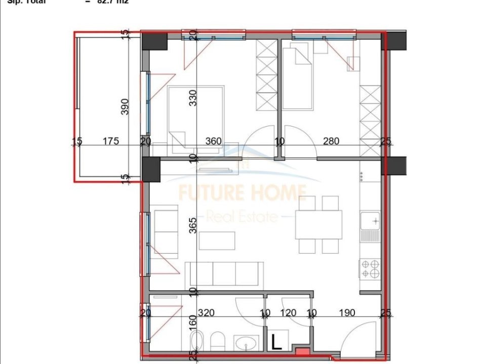 Tirane, shitet apartament 2+1 Kati 1, 82 m² 124.000 € (Javer Malo)
