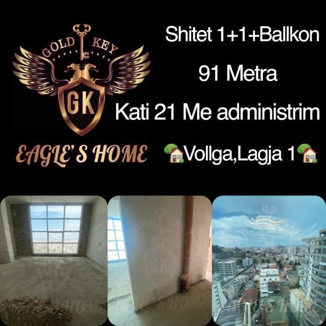 Durres, shes apartament 1+1+BLK Kati 21, 91 m² 1.800 Euro/m2 (Vollga Lagja 1)