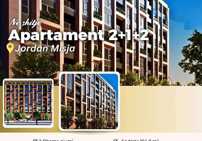 Tirane, shitet apartament 2+1+2+Aneks+Ballkon Kati 2, 105 m² 175.000 € (Rruga Jordan Misja pranë Bulevardit të ri)