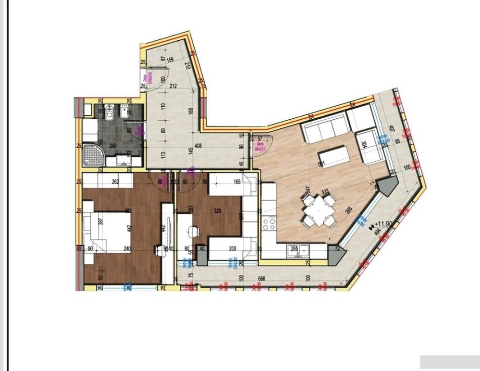 Tirane, shes apartament 2+1 Kati 3, 110 m² 148.000 € (Astir - Rezidenca Urban Gate)