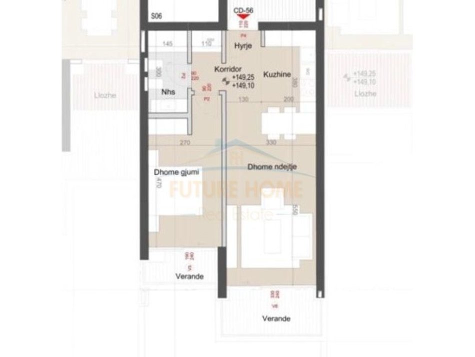 Vlore, shitet apartament 1+1 Kati 1, 85 m² 305.000 € (green coast)