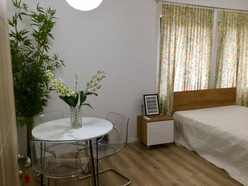 Tirane, jepet me qera garsonier 1+1, Kati 1, 350 € (rruga Rramazan Bogdani)