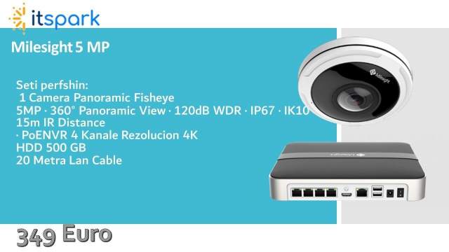 Tirane, shes 360° Panoramic H.265 Fisheye Network Camera 349 Euro