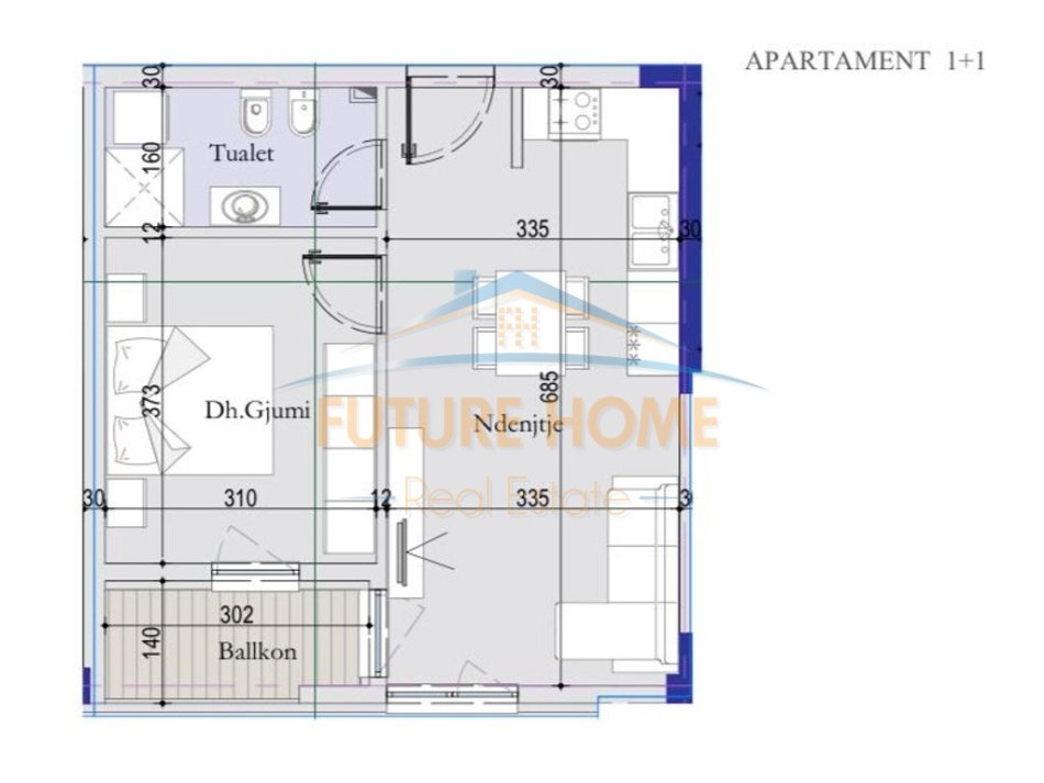 Shitet – Apartament 1+1 Casa Italia – 81,000 €