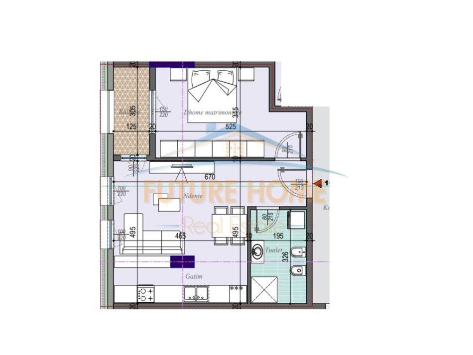 Shitet – Apartament 1+1 Casa Italia – 96,000 €