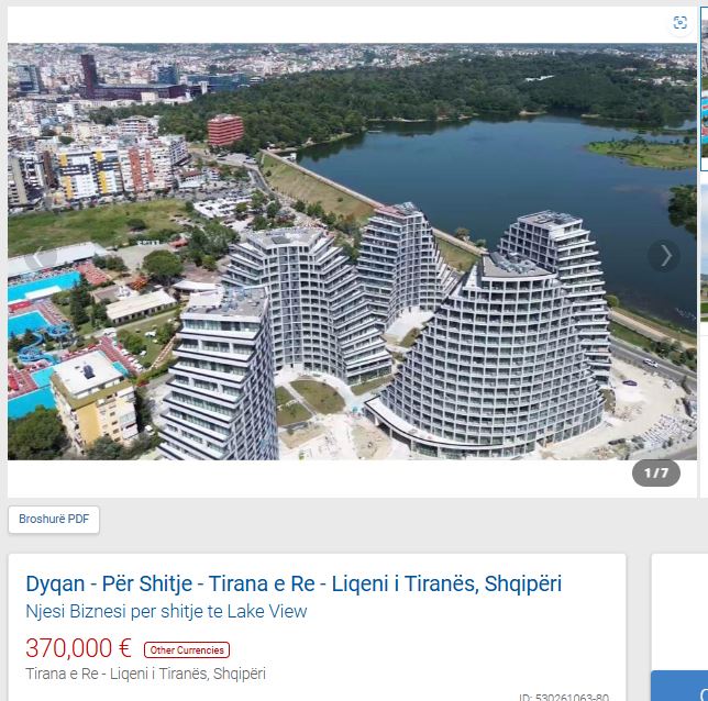 Tirane, shitet dyqan Kati 0, 62 m² 370.000 € (TEK LAKE VIEW)