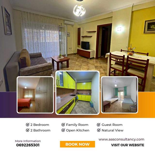 Tirane, jepet me qera apartament 2+1+2+BLK, Kati 3, 100 m² 550 Euro (zog zi. Tirane)