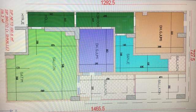 Tirane, shitet apartament 2+1+BLK Kati 11, 120 m² 157.000 Euro (rruga e kavajes)