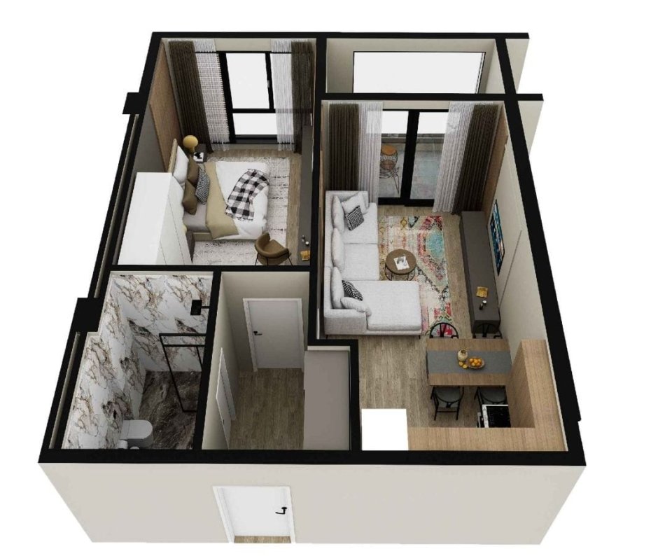 Qerret, shes apartament 1+1 Kati 2, (QERRET)