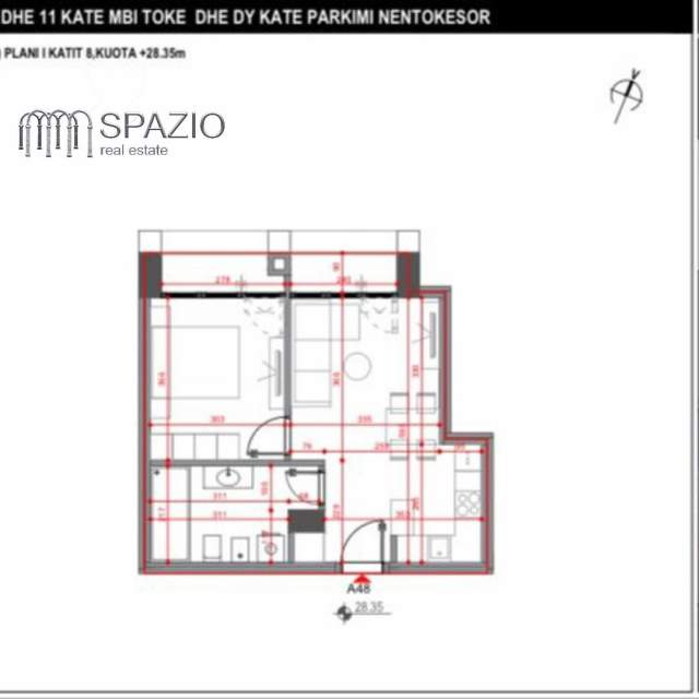 Tirane, shitet apartament 2+1+BLK Kati 3, 103 m² 1.400 Euro/m2 (Rruga Dibres)