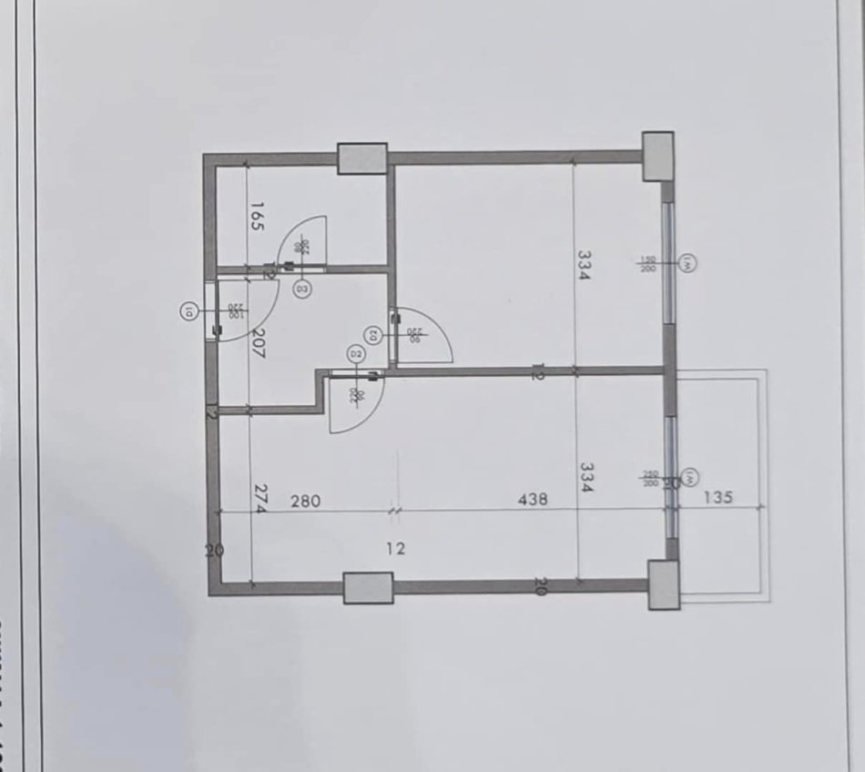 Durres, shes apartament 1+1+Ballkon Kati 1, 69 m² (qerret)
