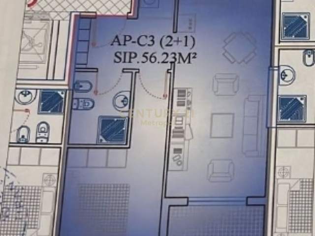 Tirane, shitet apartament 1+1+BLK Kati 3, 65 m² 78.500 Euro (kopshti zoologjik)