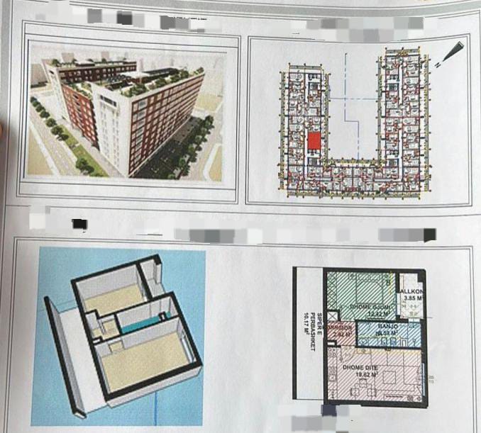 Tirane, shes apartament 1+1  Kati 3, 63 m² 102.000 € (ish parku)