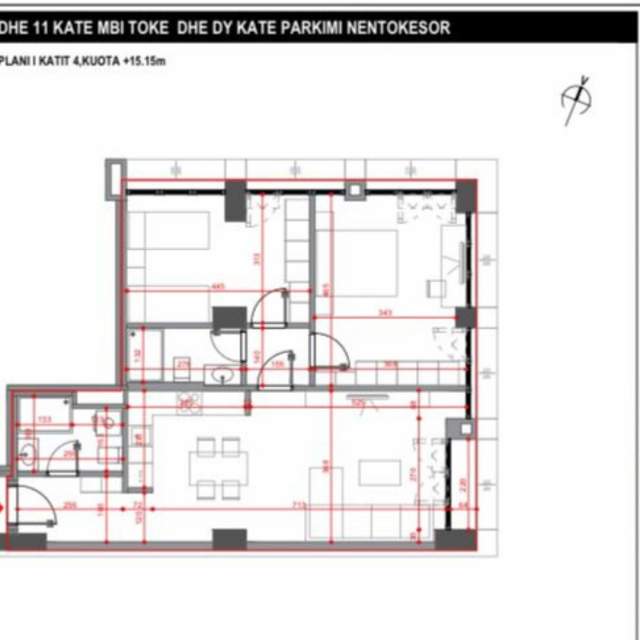 Tirane, shitet apartament 2+1+BLK Kati 3, 103 m² 1.400 Euro/m2 (Rruga Dibres)