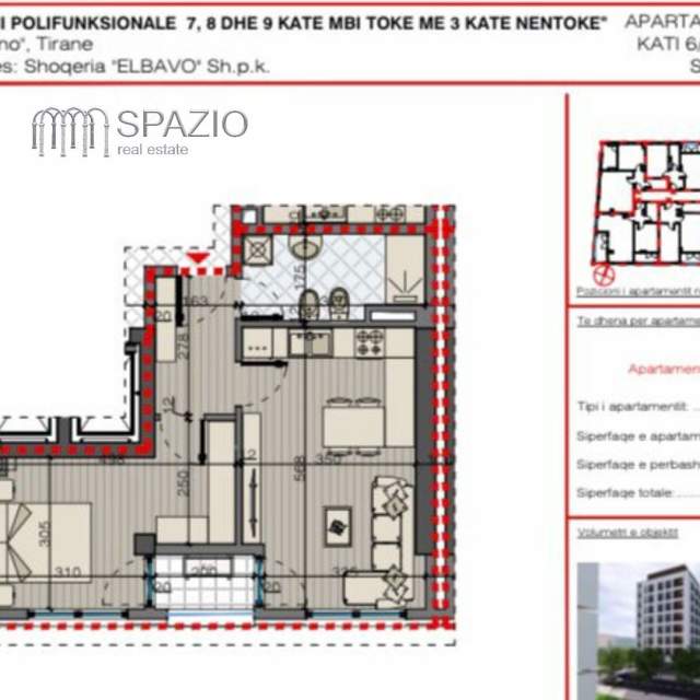 Tirane, shitet apartament 2+1+BLK Kati 6, 116 m² 1.300 Euro/m2 (Bulevardi i Ri)