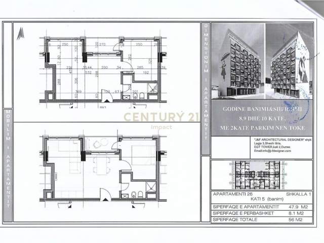 Tirane, shitet apartament 1+1 Kati 5, 56 m² 56.000 Euro (Rruga Telo Ndini, Xhamlliku.)