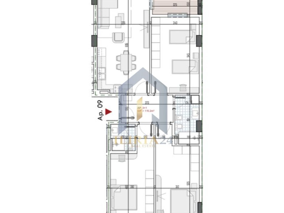 Tirane, shes apartament 2+1 Kati 2, 134 m² 107.776 € (Rruga &quot;Skenderbeu&quot;)