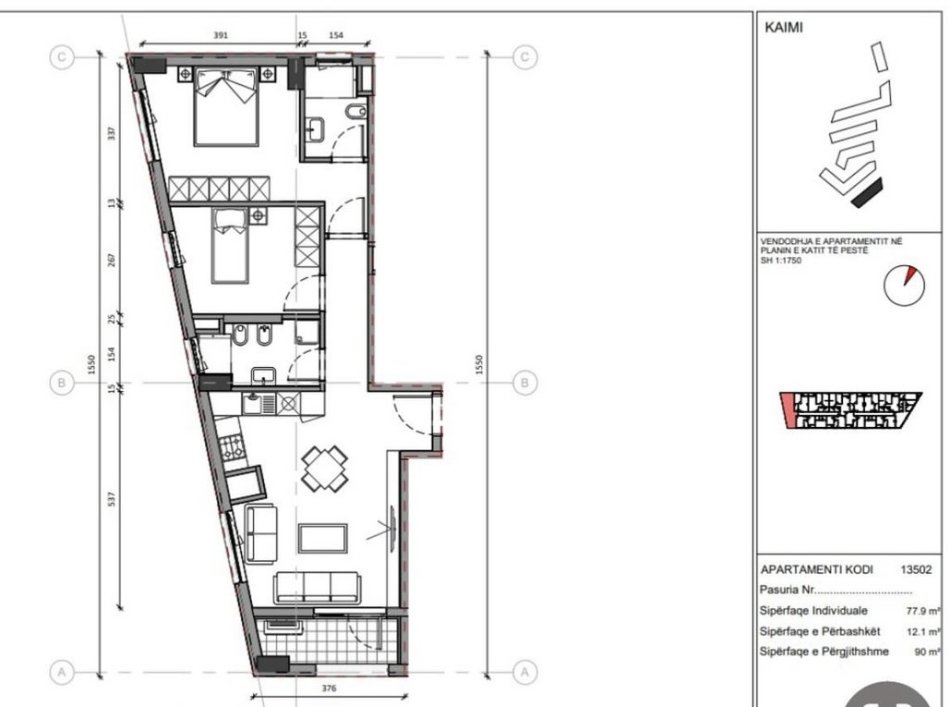Okazion-Apartament 2+1+2 ne shitje ne Ali Dem