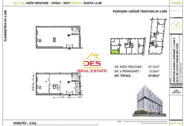 Tirane, shitet ambjent biznesi 47 m² 2.500 Euro/m2
