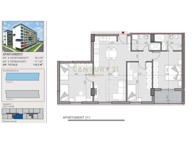 Tirane, shesim apartamente te UNIVERS CITY te QTU me cmim 700 Euro/m2