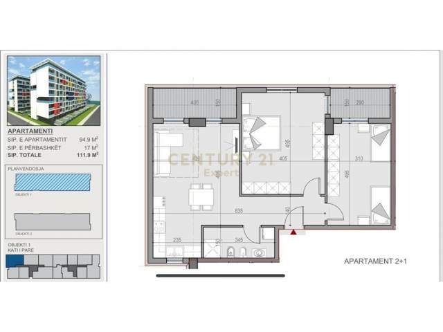 Tirane, shesim apartamente te UNIVERS CITY te QTU me cmim 700 Euro/m2