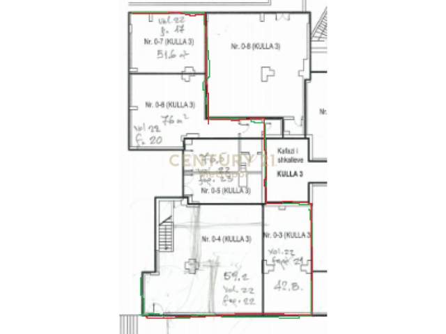 Tirane, jepet me qera zyre Kati 0, 560 m² 5.000 Euro