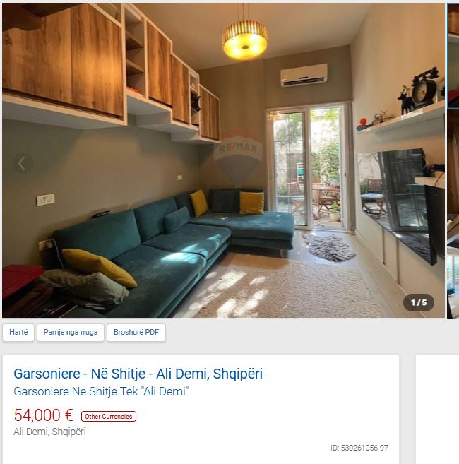 Tirane, shitet garsonier 1+1 Kati 3, 30 m² 54.000 € (ALI DEMI)