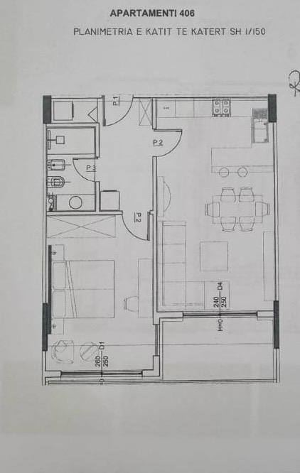 Durres, shitet apartament 1+1 Kati 4, 85 m² 96.000 € (Golem)