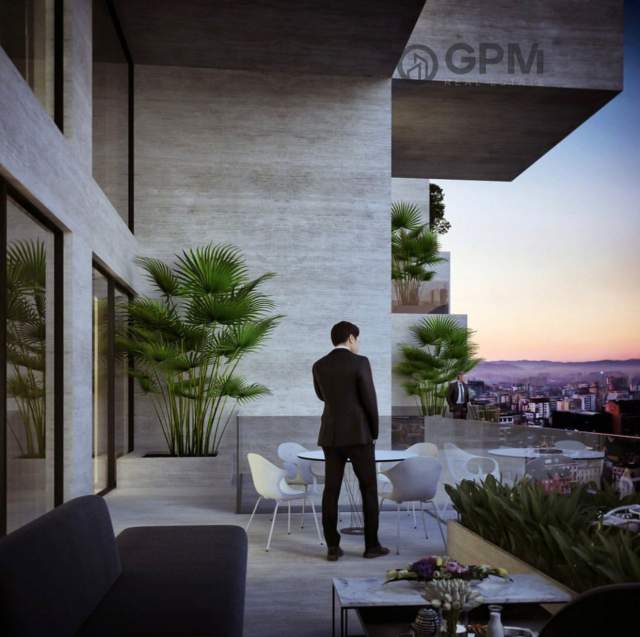 Tirane, shitet apartament 2+1 Kati 19, 166 m² 4.000 Euro/m2 ne Rezidencen DowntownOne