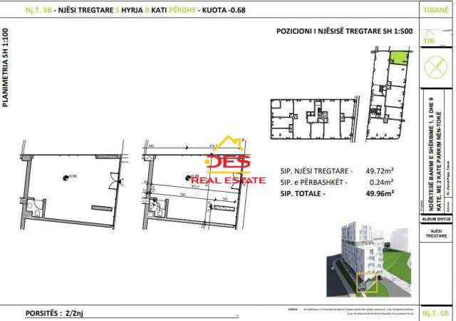 Tirane, shitet ambjent biznesi 49 m² 2.500 Euro/m2