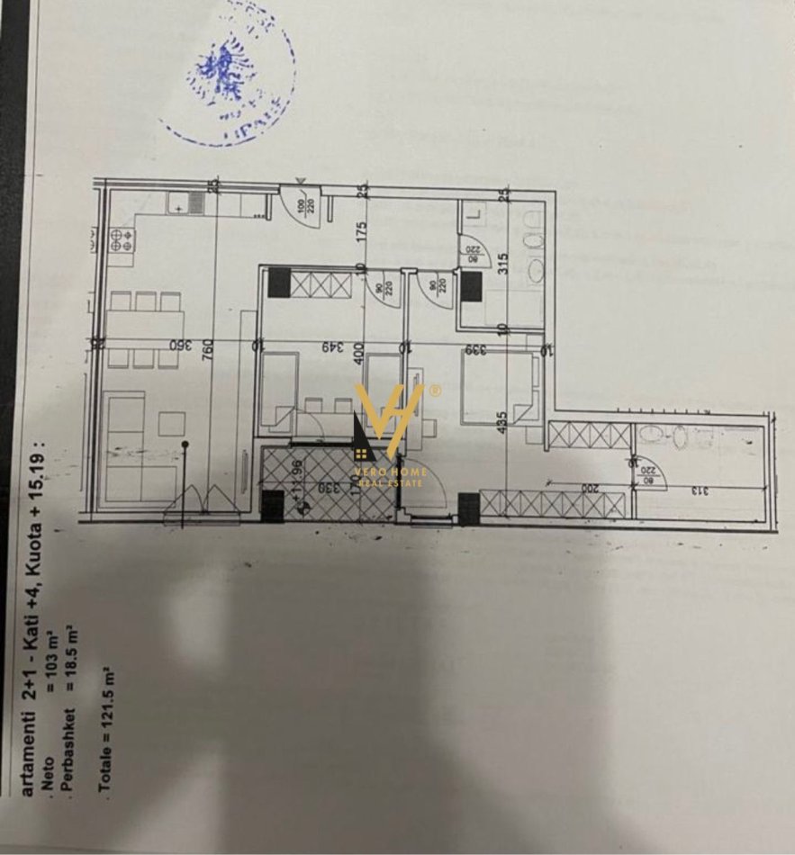 Tirane, shitet apartament 2+1+Ballkon Kati 4, 121 m² 176.175 € (LAPRAKE)